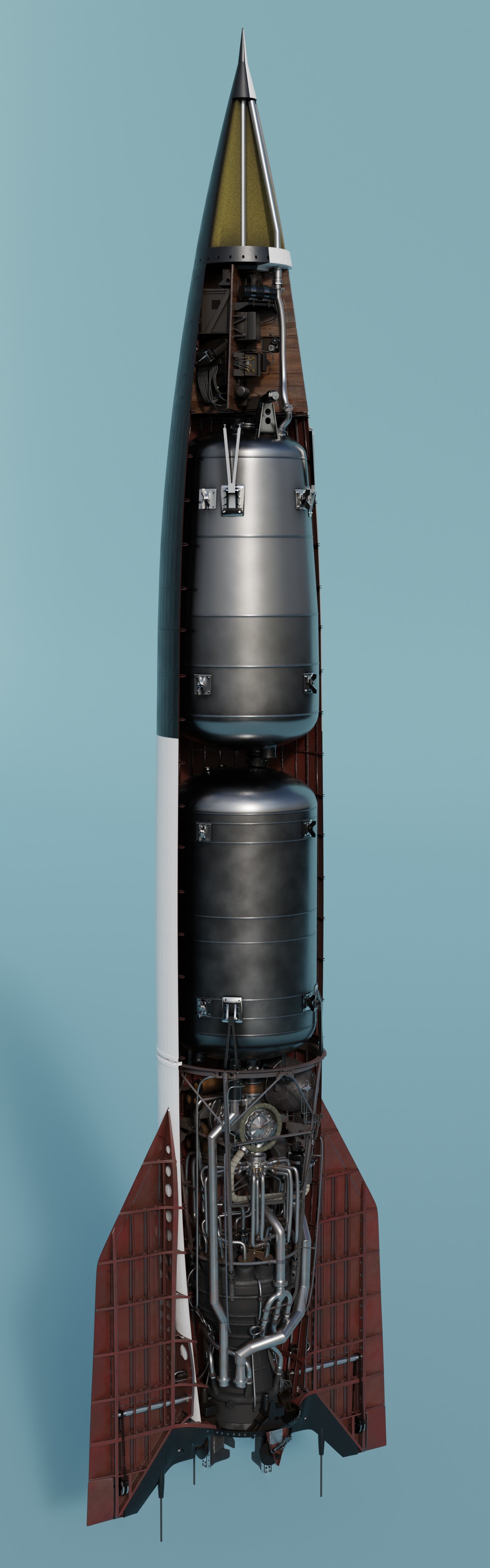 V2 Rocket (with interior), launch pad and transport trailer preview image 6